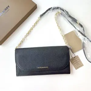 Pre-owned BURBERRY Calfskin Crossbody Bags Henley WOC Blue CPU0610