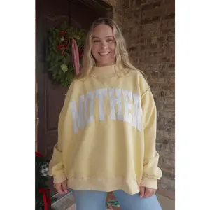 Butter Yellow Mother Mock Neck Sweatshirt