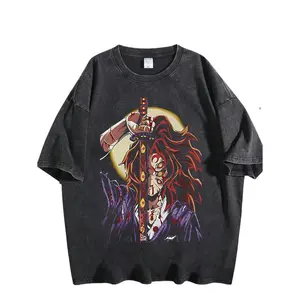Men's T - Shirt, Anime Character Muzan Kibutsuji Graphic, Loose Fit, Short Sleeved Unisex T-Shirt