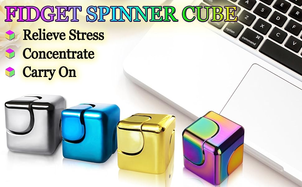 [Summervibes] Tukio 2026 Metal Fidget Spinner Cube for Adults & Teens, Anxiety Relief Desk Toy, Silent Stress Relief Sensory Fidget, ADHD Focus Tool, Cool Office Desk Gadget Gift tiktokshopbacktoschool,back to school,back to school haul