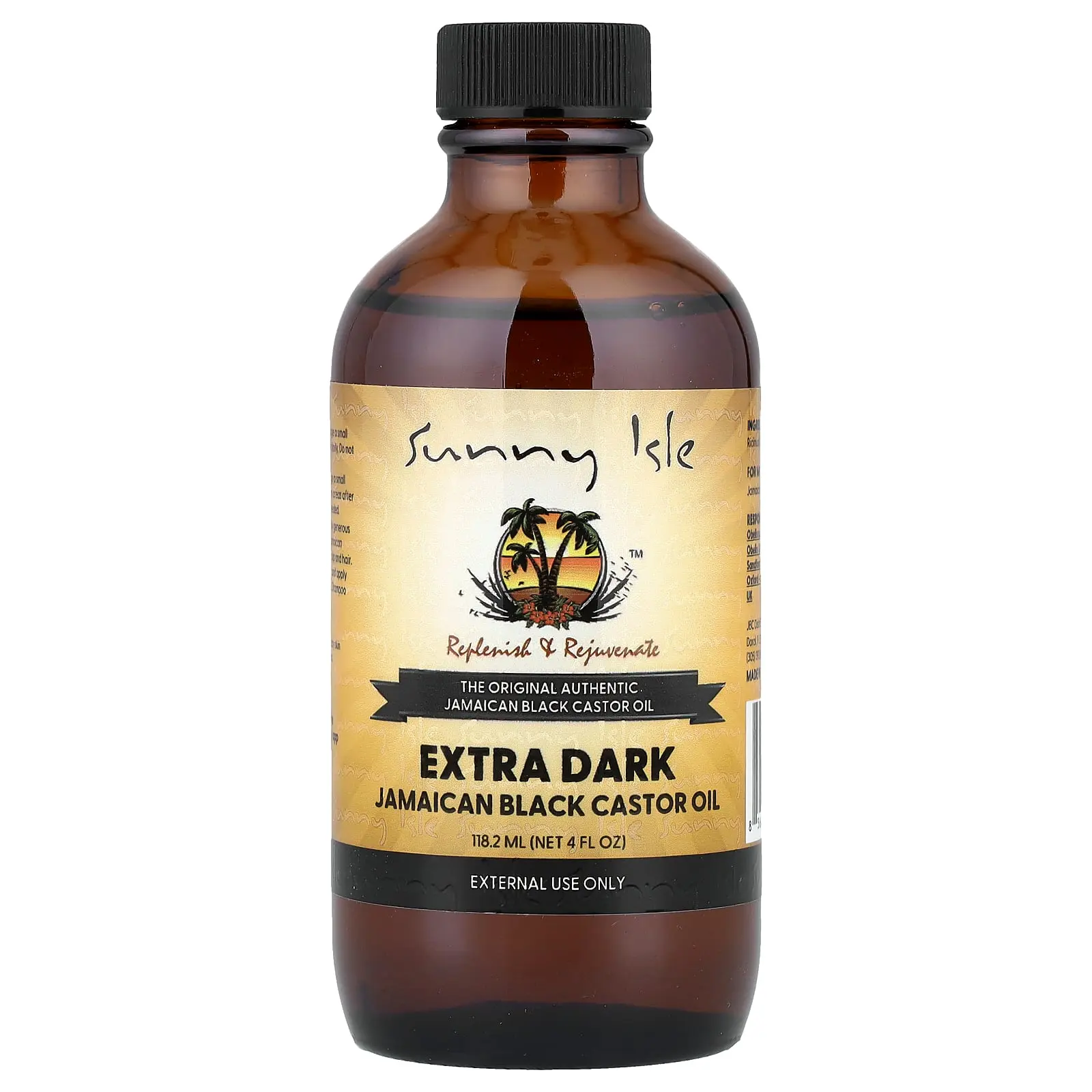 Sunny Isle Extra Dark Jamaican Black Castor Oil, 4 fl oz (118.2 ml)