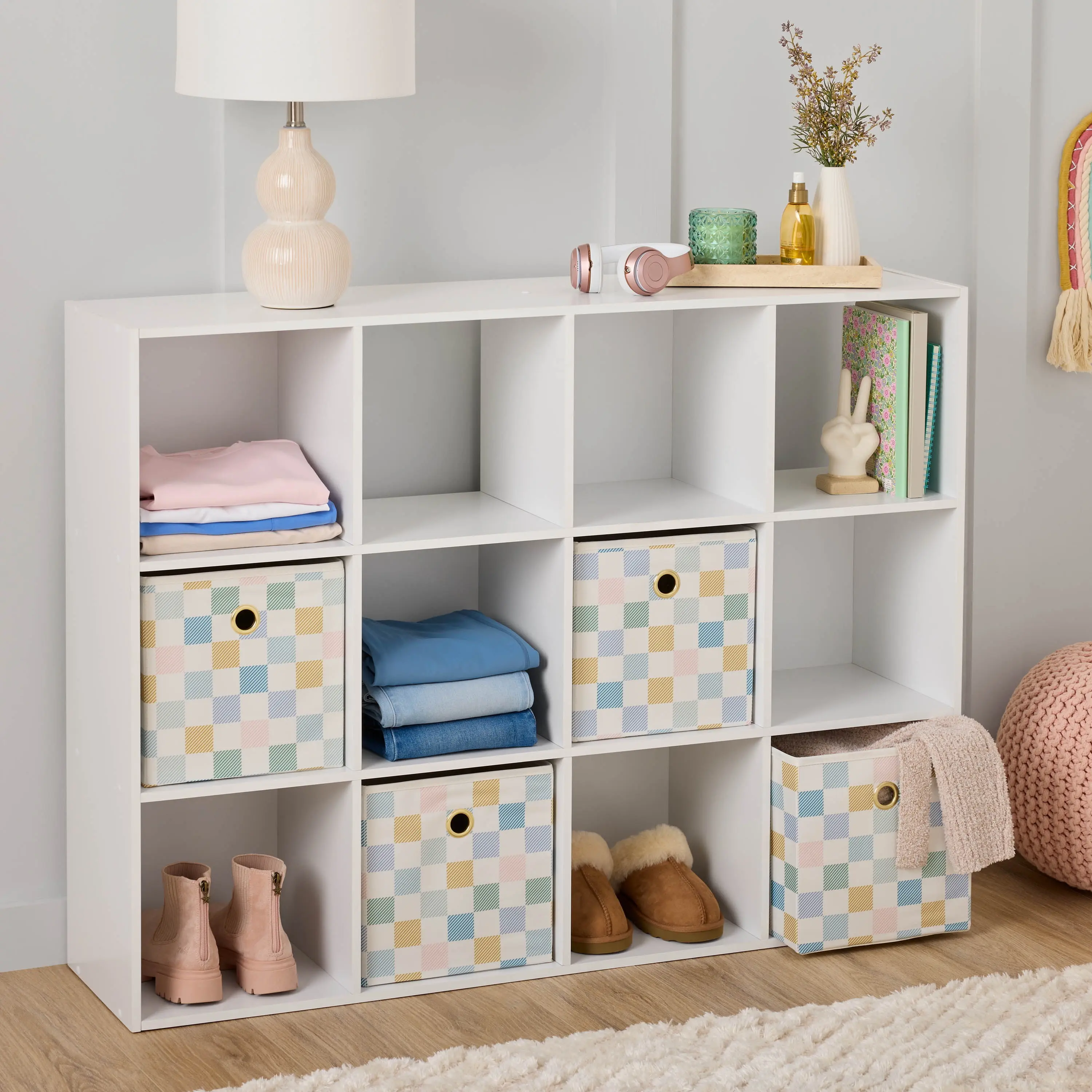 Mainstays 12 Cube Storage Organizer, White Mainstays 12 Cube Storage Organizer, White