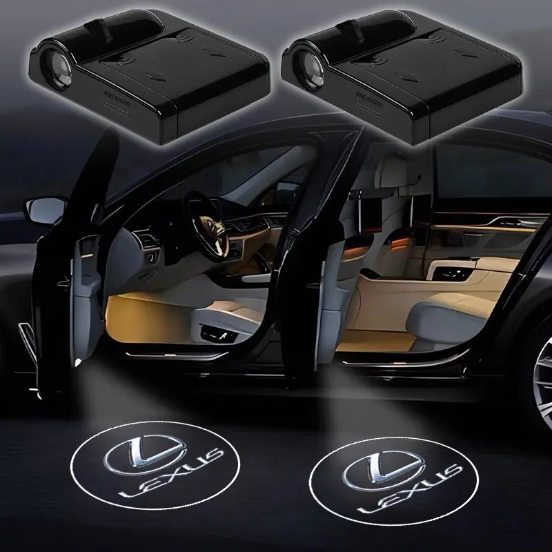 2PC Led Car Door Welcome Light Logo Shadow Projector Laser Lamp For Lexus RX330 IS250 Ct200h ES300h RX350 IS300h NX300h RX400h RX450h UX250h Led Car Lights