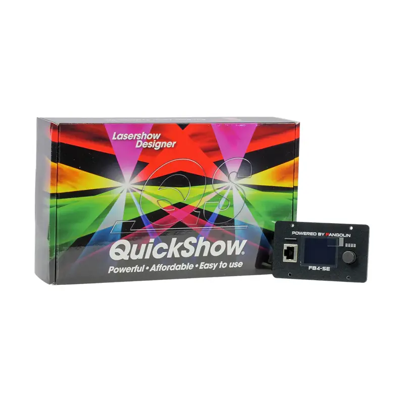 Pangolin Lighting Control System FB4 Standard with QuickShow Light Show Accessory Logo Text Graphics Text Animation Design Beam Control, Countertop, Metal