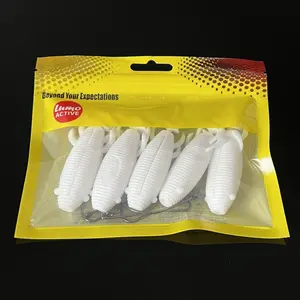 lure Floating Soft Plastic Frog Lure Kit, 5pcs Weedless Bass Fishing Baits + 5 Hooks, 8cm 13g Topwater Lures for Blackfish & Bass, Heavy Cover No Hang Design