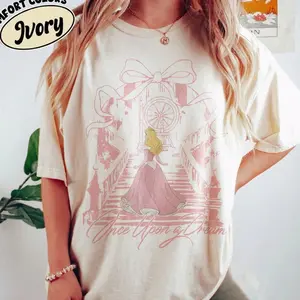 Once Upon A Dream Shirt, Vintage Sleeping Beauty T-Shirt, Aurora Coquette Tee, Pink Princess Shirt,  Trip Shirt CWDES