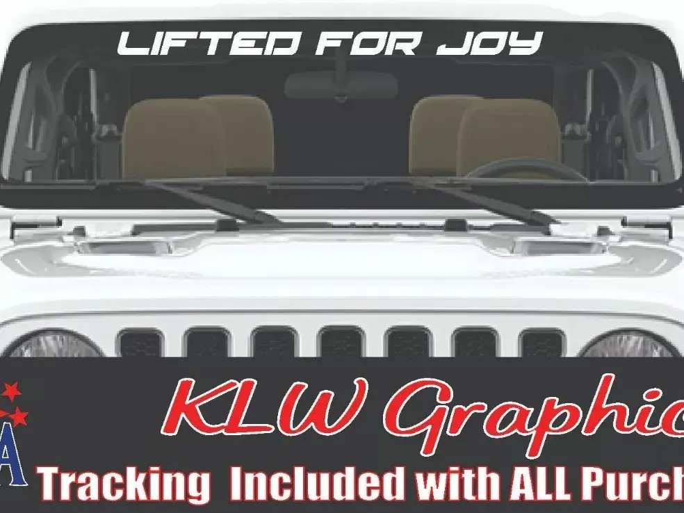 Lifted For Joy Banner Decal Sticker Off Road 4x4 Crawler Girl Wife Mud Dirt Lift Kit