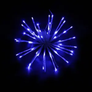 LED Spritzer Blue 16" - 80 Bulb LED Bulbs with Twinkling Glow, Flexible Design for Indoor & Outdoor Use
