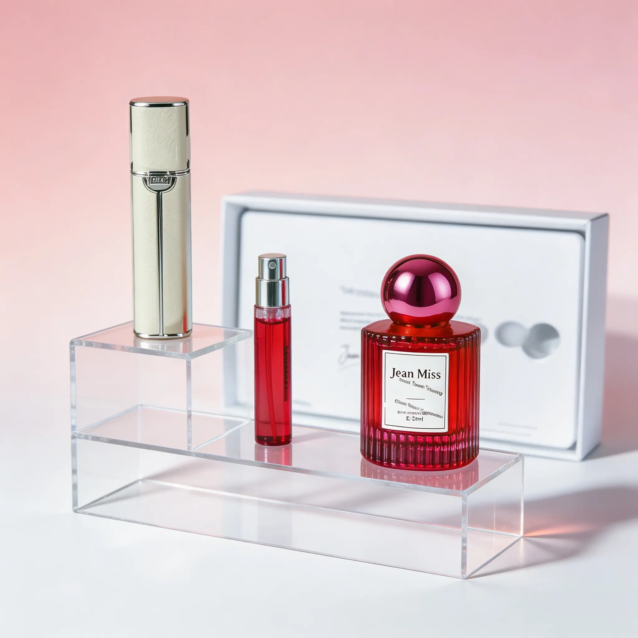 JEAN MISS Dim Rose Women's Perfume ensemble, 50ml+12ml Portable Spray Case, Long-Lasting Floral Fruity Woody Scent with Litchi, Bergamot, Blackcurrant & Rose, Sweet Aroma for Daily Wear, Dates & Travel, Perfect Gift for Her   fragrance set woman