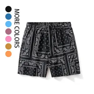 Paisley Pattern Casual Shorts with Adjustable Drawstring Waist – Effortlessly Stylish for Daily sport