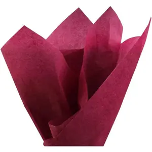 100 Sheets Burgundy  Color Tissue Wrapping Paper Bulk 20 x 15 Inches for  Favor Bags Boxes  Packaging Crafts DIY Art Projects and Party Decorations