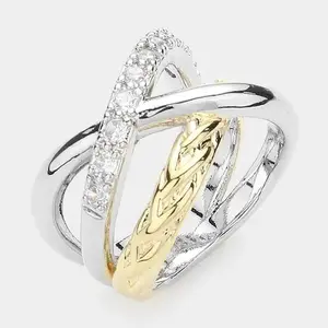 2.18.26 Ring CZ stone 2tone