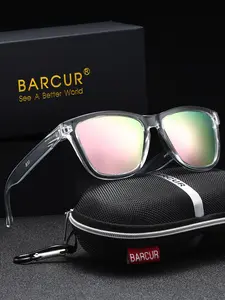 Men's Basic Anti Glare Polarized Sunglasses, Outdoor Fashion Sunglasses, Ideal for Vacations & Street Photography, Durable PC Frame Material, All-Season Wear