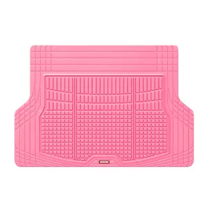 Heavy Duty Rubber Car Rear Trunk Floor Mats - Non Slip Cargo Liner Universal Trim-to-Fit Trimmable - Popstar Pink Truck Accessories Car Interior Kit