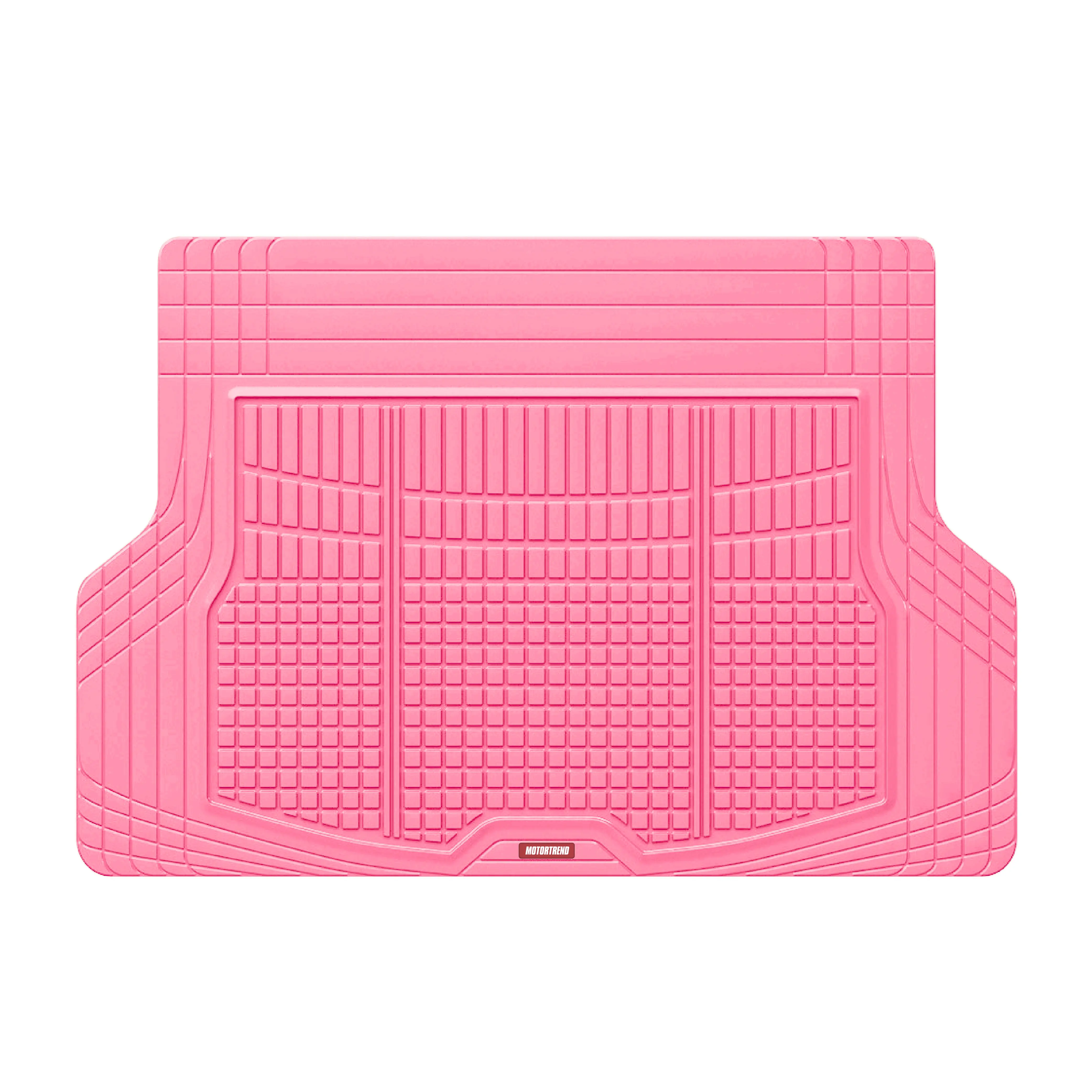 Heavy Duty Rubber Car Rear Trunk Floor Mats - Non Slip Cargo Liner Universal Trim-to-Fit Trimmable - Popstar Pink Truck Accessories Car Interior Kit
