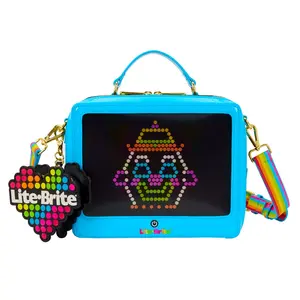 Lite-Brite Lenticular Glow Crossbody Bag with Coin Bag