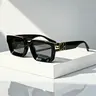 Unisex Box Frame Sunglasses Gold Accents European American Style Fashion Accessories Men Women Trendy Versatile Adult Eyewear Summer Gift UV Protection