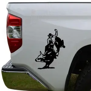 Bullriding Bullrider Cowboy Rodeo Bull Die Cut Vinyl Decal Sticker For Car Truck Motorcycle Window Bumper Wall Home Office Decor