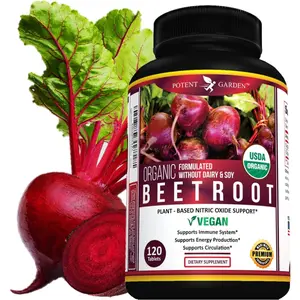 Organic Beet Root Tablets 1350 mg – Nitric Oxide Support Supplement with Black Pepper for Circulation & Energy Support, Vegan Non-GMO, 120 Tablets