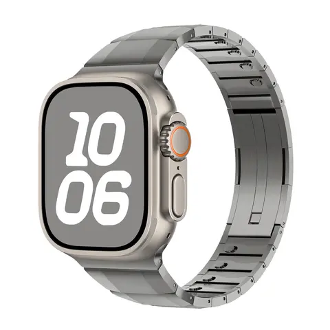 Quick Release Modular Stainless Steel Smartwatch Strap - Curved Sides Classic Design, Durable Black Tech Accessory, Stylish Sophisticated Aesthetic, Compatible with 44/45/46/49mm Smartwatches (Strap Only, Wearable Accessories), Tech Accessories