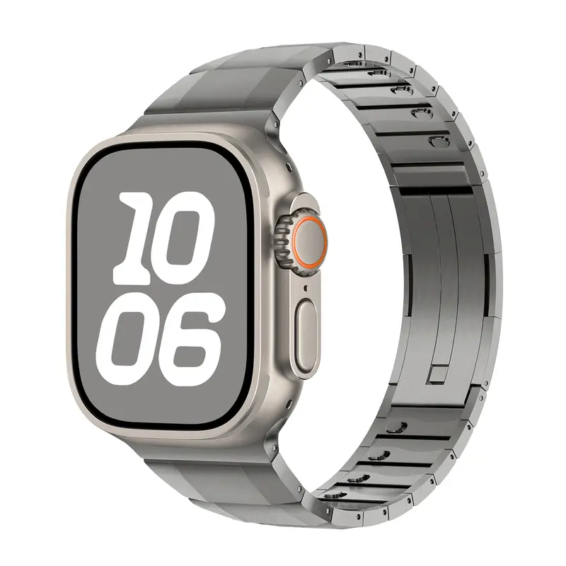 Quick Release Modular Stainless Steel Smartwatch Strap - Curved Sides Classic Design, Durable Black Tech Accessory, Stylish Sophisticated Aesthetic, Compatible with 44/45/46/49mm Smartwatches (Strap Only, Wearable Accessories), Tech Accessories