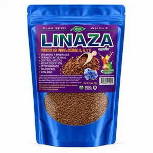 Linaza Whole Flax Seeds – Natural Fiber Source with Omega 3, 6 & 9 | Digestive Support & Everyday Wellness (Resealable Pouch)