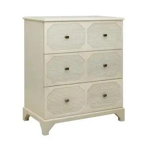 Fluted 3-Drawer Chest