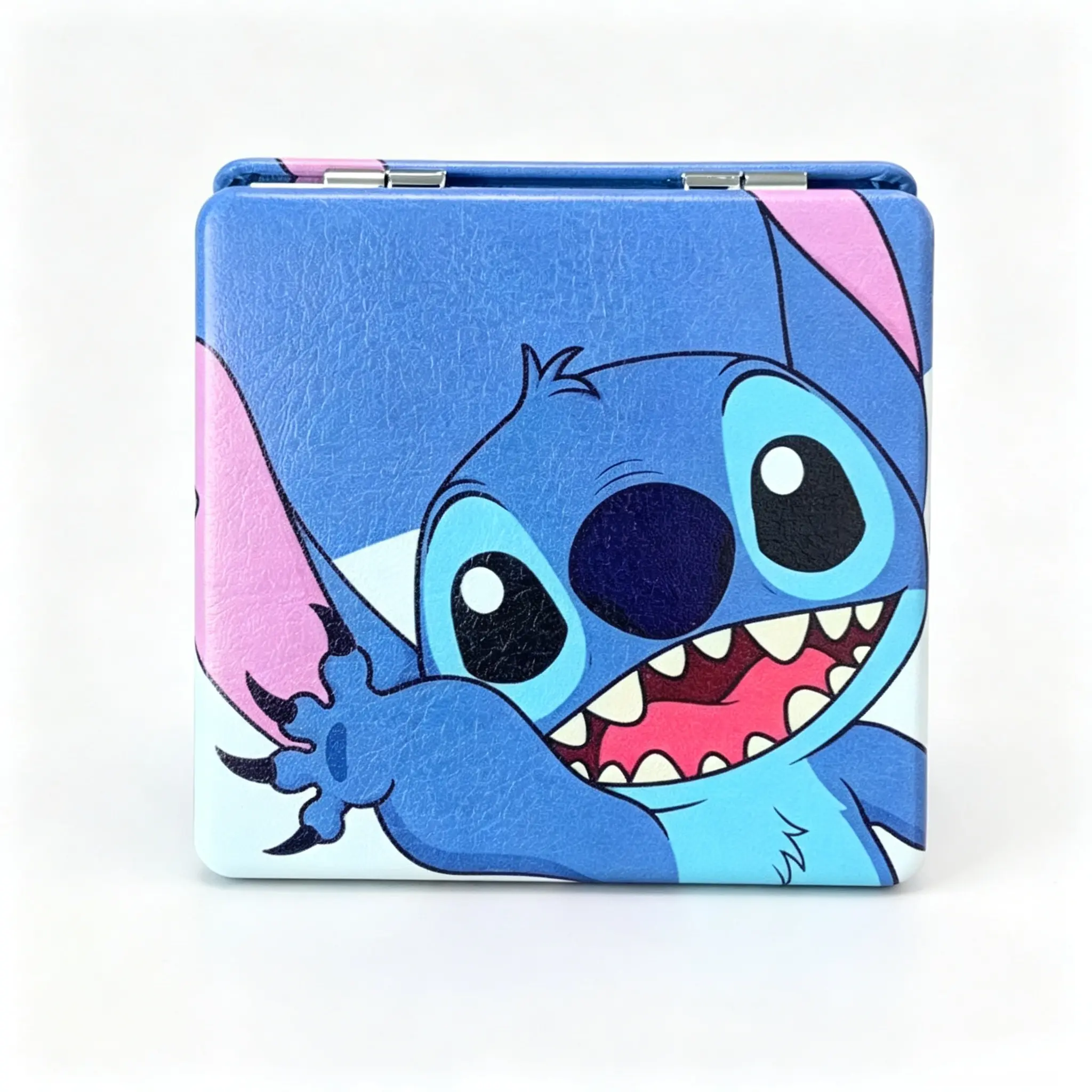 Disney Stitch Cute Compact Flip Mirror, Lightweight Portable Hand Mirror For Backpack Carry‑Along & Casual Daily Makeup Styling