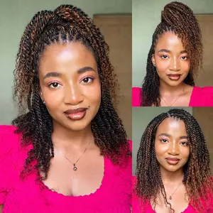 QVR Mixed Color #4/30 Afro Kinky Bulk Highlights #27/30 Human Hair