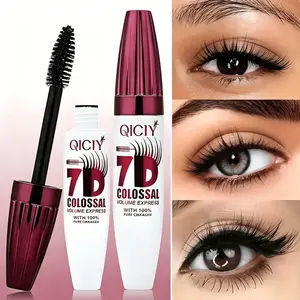 7D Waterproof Volume Mascara, Voluminous Lengthening Mascara, Long Lasting Natural Curling Lashes Mascara for Professional Eye Makeup, Made for Women and Girls
