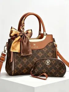 2-piece women's bag set, light luxury printed ladies handbag, with a complimentary shell clutch bag. Practical and versatile for daily use and various occasions, can be worn crossbody. Ideal Mother's Day gift for mom, Casual Crossbody Bag