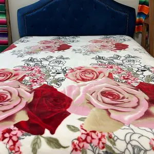 Pink & red Rose King Size Blanket