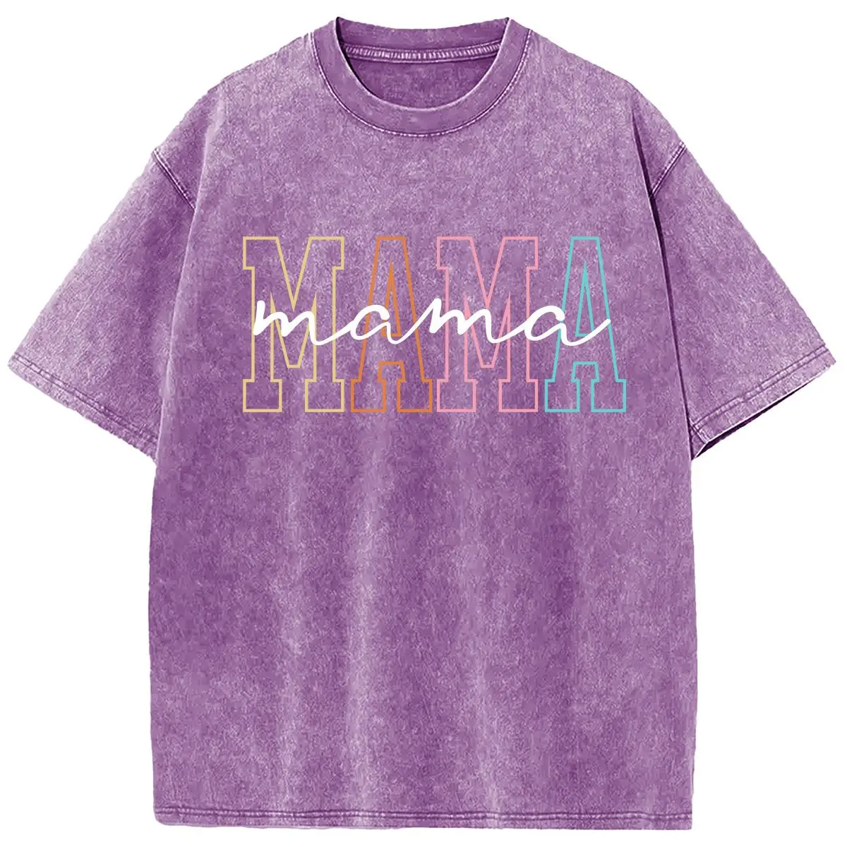 Women's Vintage Casual Shortsleeve Graphic Tee, Heavyweight Acid Wash Cotton with an Oversized Fit and Round Neck for Outdoor Wear, Shirt, T-Shirt, Streetwear, Thanksgiving, Valentines Day, Plus Size