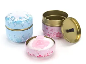 Powder puff and container, 3.15-inch portable loose powder compact, suitable for baby and women's loose powder, compact with lid, ideal for use in the bathroom, while traveling, and at home