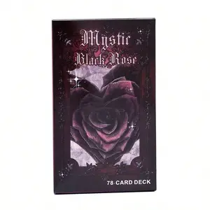 78Cards Mystic Black Rose Card Tarot Deck Fortune Telling Game Card Party Game Tarot Divination Tools Tarot Card Decks