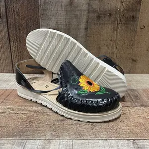 Women's Handmade Authentic Leather Lace-Up Sandals Sunflower Est.283 Huaraches Dama Girasol Correas