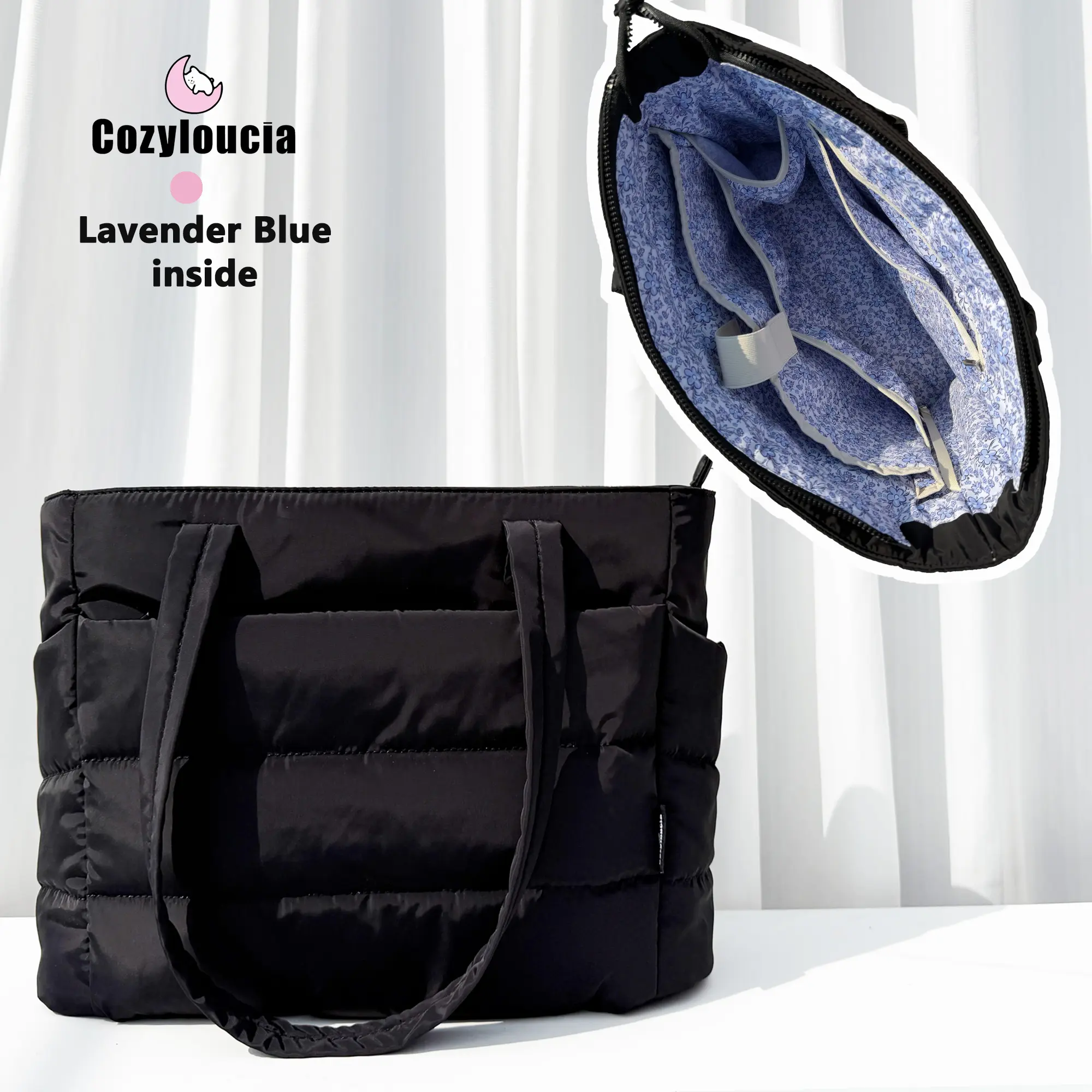 Black -Lavender Blue inside