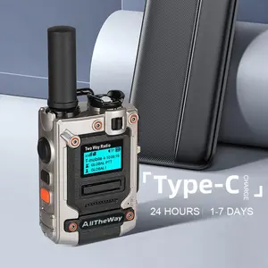 M8 FRS Global Unlimited walkie talkie Outdoor 2 way radios Porfesional long range job team communication 4G Audio Durable Charging Clip Aluminum