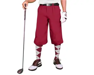 Golfknickers.com 'Par 3' Mens Maroon Microfiber Golf Knickers