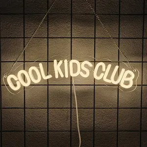 Cool Kids Club Neon Sign, All Are Welcome Neon Light, Handmade Neon Baby Room Light,  Neon Lights for Kids Bedroom Baby Nursery Room Playroom Wall Decor Party Gift