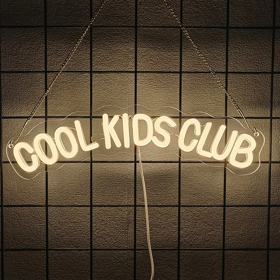 Cool Kids Club Neon Sign, All Are Welcome Neon Light, Handmade Neon Baby Room Light,  Neon Lights for Kids Bedroom Baby Nursery Room Playroom Wall Decor Party Gift