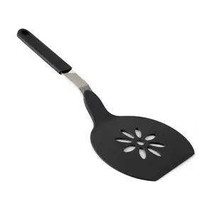 Homi Styles Jumbo Nylon Spatula Non-Stick Dishwasher Safe 15 X 6.5 Inches Extra Large for Cooking Flipping Serving Pancake Flipper Egg Turner Black Kitchen Scraper - Stainless