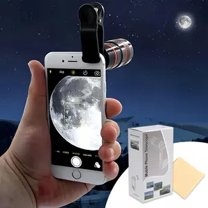 HD 8X Clip on Optical Zoom Telescope Camera Lens for Universal Mobile Cell Phone