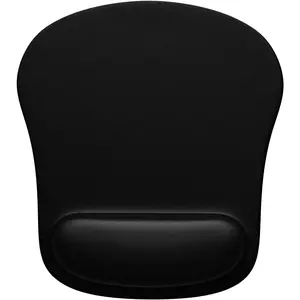 SQ-MUP003 Mouse Pad with Wrist Support, Ergonomic Gaming Mouse Pad Pain Relief, Portable Comfortable Mousepad for Computer, Laptop, Office, Home and Travel, Non-Slip Base, Waterproof Surface, Black