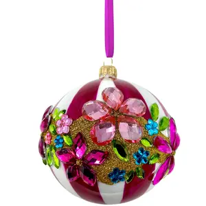 Runway Rose Glass Bauble