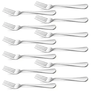 Stainless Steel Fork Set, 12pcs/set Dessert & Salad Fork, Durable Dishwasher Safe Fork for Home, Restaurant & Party, Utensils