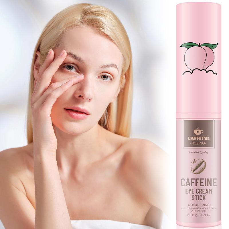 [4 sticks in 1]ROZINO Caffeine Eye Cream Stick - Moisturizing Hydration for All Skin Types, Compact & Convenient Eye Area Care