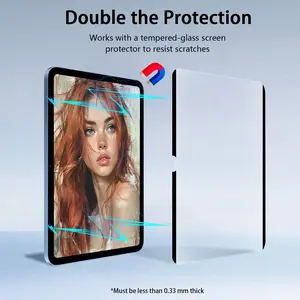 New Matte Magnetic Screen Protector Film, Paper Texture, Detachable & Reusable, Perfect for iPad 11th 10th Pro Air Mini, Writing & Drawing