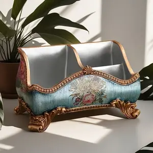 Creative European-style storage box ornaments, retro remote control box, study desk, living room coffee table, storage box, home accessories