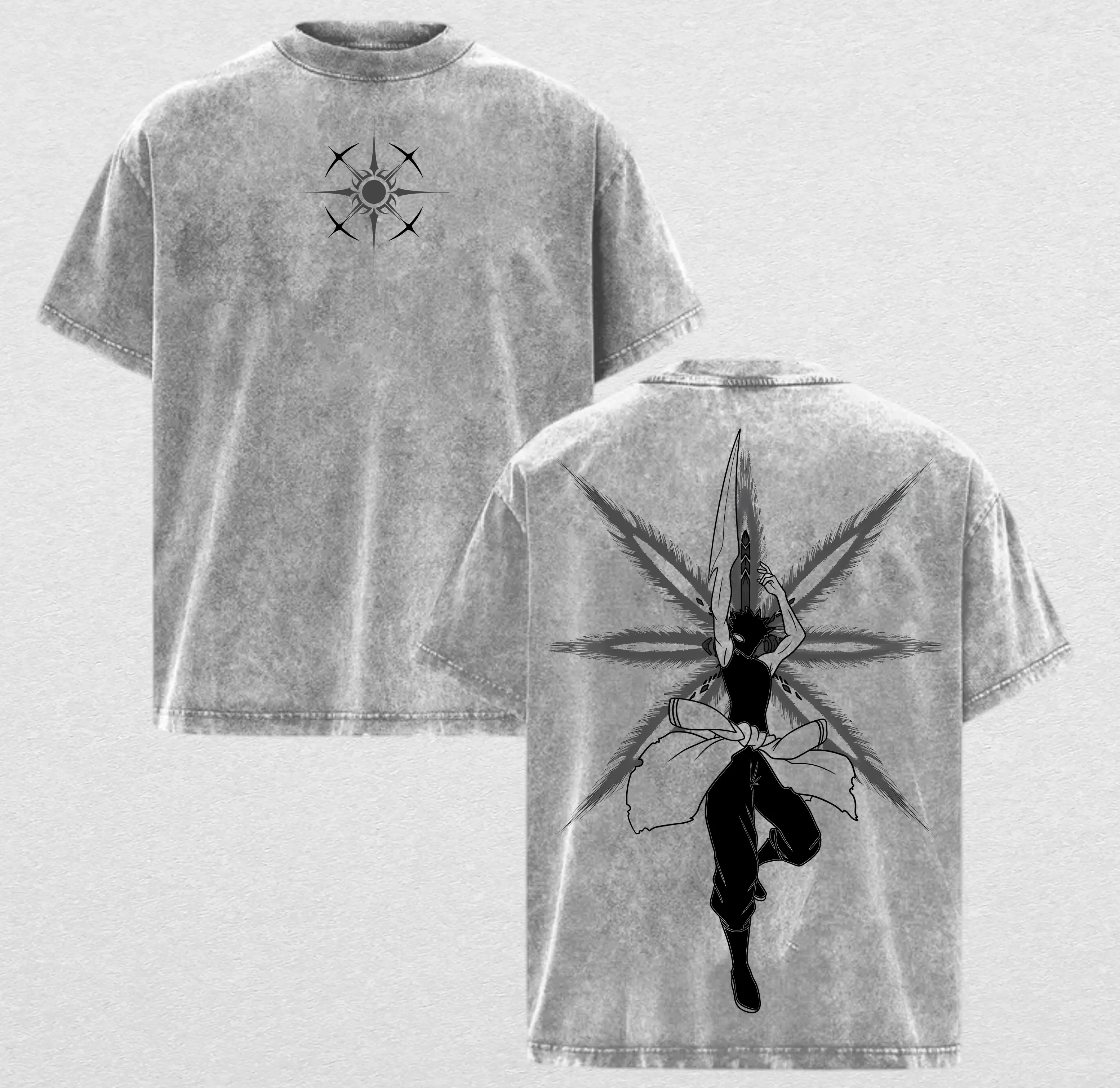 Ragna Crimson Anime Graphic Tee, Vintage Acid Wash Heavyweight Cotton Streetwear T-Shirt, Premium Screen Printed Oversized Casual Shirt, Perfect Gift for Anime Fans